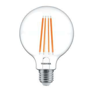 LAMPARA LED TOSHIBA FILAMENTO G95 E27 CLEAR