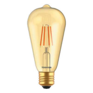 TOSHIBA LED FILAMENTO AMBER ST64 E27 4,5W